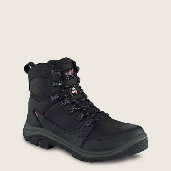 Red Wing Safety Boots Mens Black - Trades - 6-inch Side-zip Waterproof Csa Toe - 9287340-HE